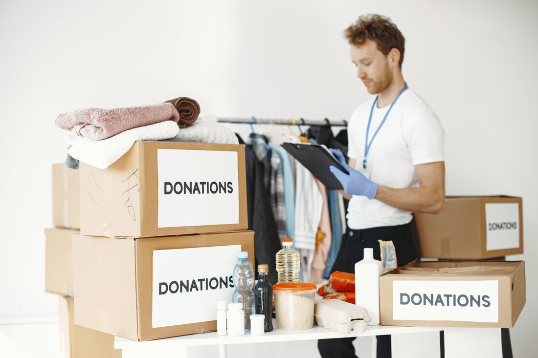 Essential household items and appliances being prepared for delivery
